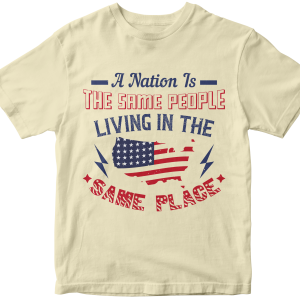 A nation is the same people living in the same place