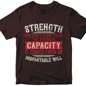 Strength does not come from the physical capacity. It comes from an indomitable will