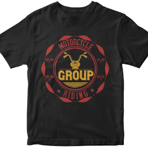 Motorcycle group riding