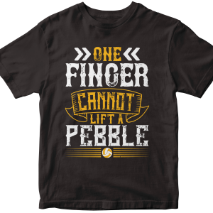 One finger cannot lift a pebble